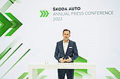 ŠKODA AUTO Jahrespressekonferenz: Bilder und Reden auf dem ŠKODA Storyboard